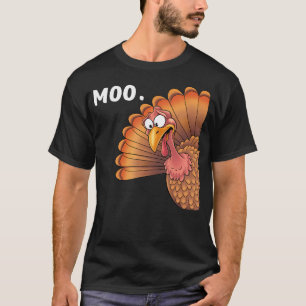 Camiseta Turco Moo Graciosos Regalos De Acción De Gracias P