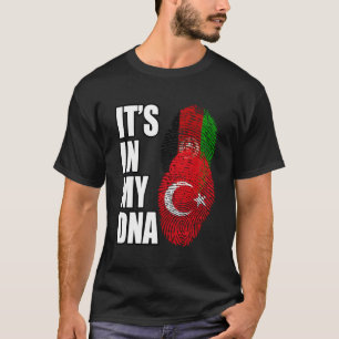 Camiseta Turco Y Afganistán Mezclan La Bandera Del Adn Del