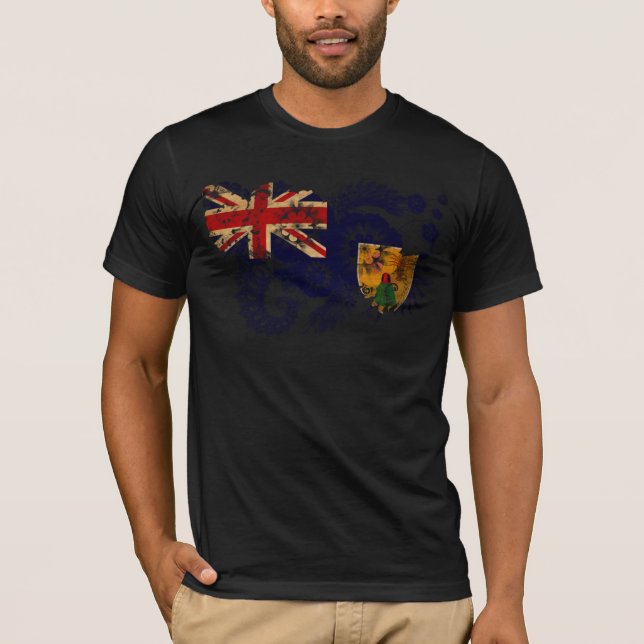 Camiseta Turcos y bandera de Caicos (Anverso)
