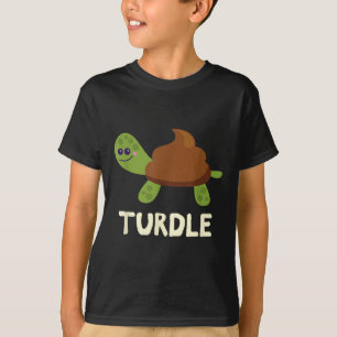 Camiseta Turdle Emoticono Divertido de Heces de Tortuga 