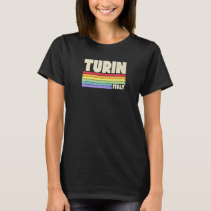 Camiseta Turín Italia Orgullo gay arcoiris Merch Retro años