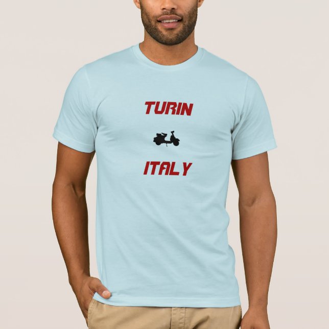 Camiseta Turín, Italia Scooter (Anverso)
