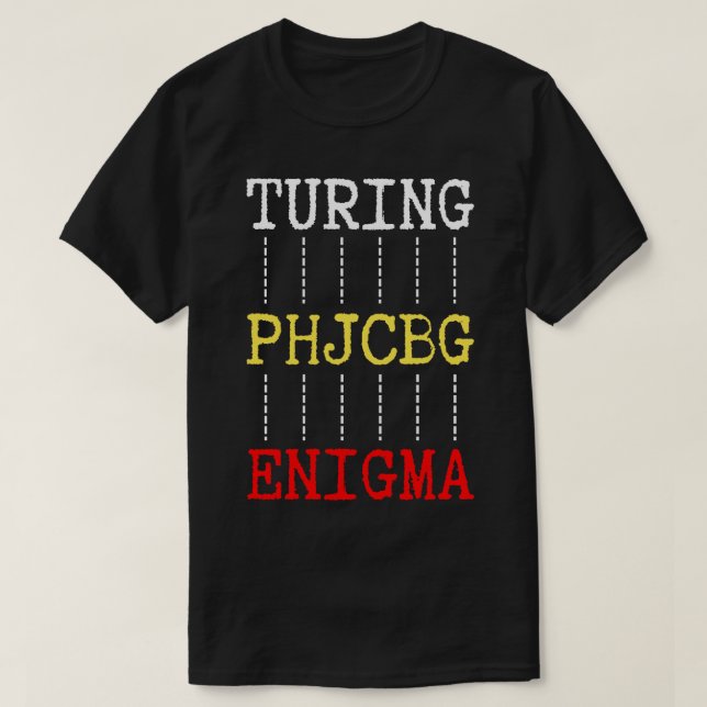 Camiseta Turing y Enigma (Diseño del anverso)