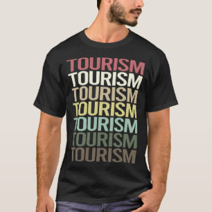 Camiseta Turismo de texto colorido