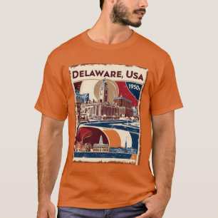 Camiseta Turismo retro vintage de EEUU de Delaware de los a