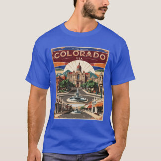 Camiseta Turismo Retro Vintage de Estados Unidos en Colorad