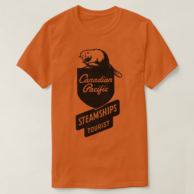 Camiseta Turista de barcos de vapor del Pacífico canadiense (Diseño del anverso)