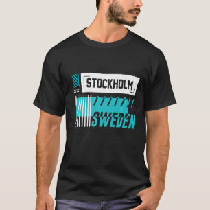 Camiseta Turista de Ciudad de Viajes de Estocolmo en Suecia