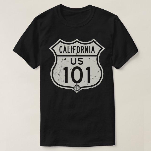 Camiseta Turista de época de California US 101 (Diseño del anverso)