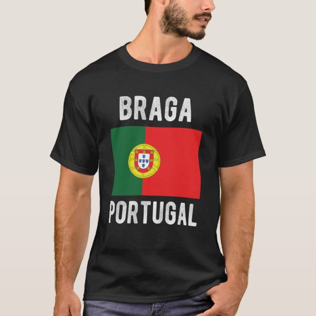Camiseta Turista de recuerdo portugués de Braga Portugal (Anverso)
