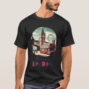 Camiseta Turista De Souvenir En Inglaterra Para Hombres Muj