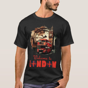 Camiseta Turista De Souvenir En Inglaterra Para Hombres Muj