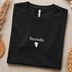 Camiseta Turista Retro Simple del Estado de Nevada