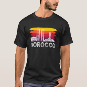 Camiseta Turistas marroquíes Marruecos paisaje aéreo África