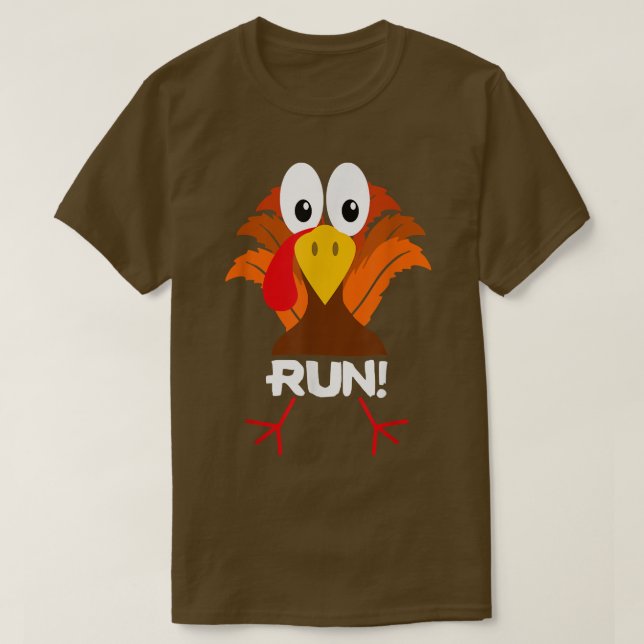 Camiseta Turkey Costume Adult Running Face Turkey Trot  (Diseño del anverso)
