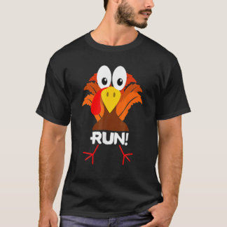 Camiseta Turkey Costume Adult Running Face Turkey Trot