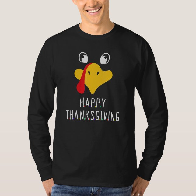 Camiseta Turkey Day Happy Friends Thanksgiving Costume (Anverso)