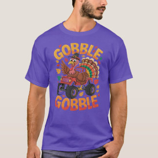 Camiseta Turkey Day Thanksgiving Fall Boys Kids Turkey Todd