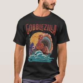 Camiseta Turkey Day Thanksgiving Gobblezilla Kaiju Monster