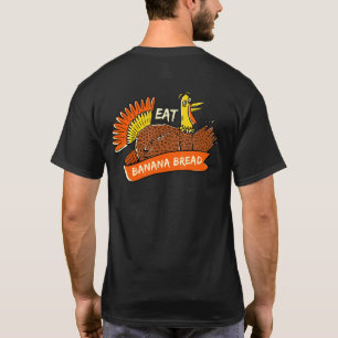 Camiseta Turkey Eat Banana Bread Thanksgiving Pastries Blac