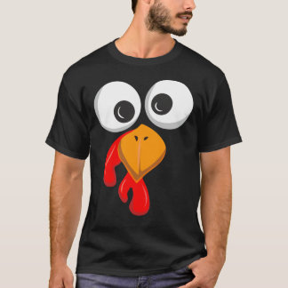Camiseta Turkey Face Crazy Eyes Funny Thanksgiving Day Gift