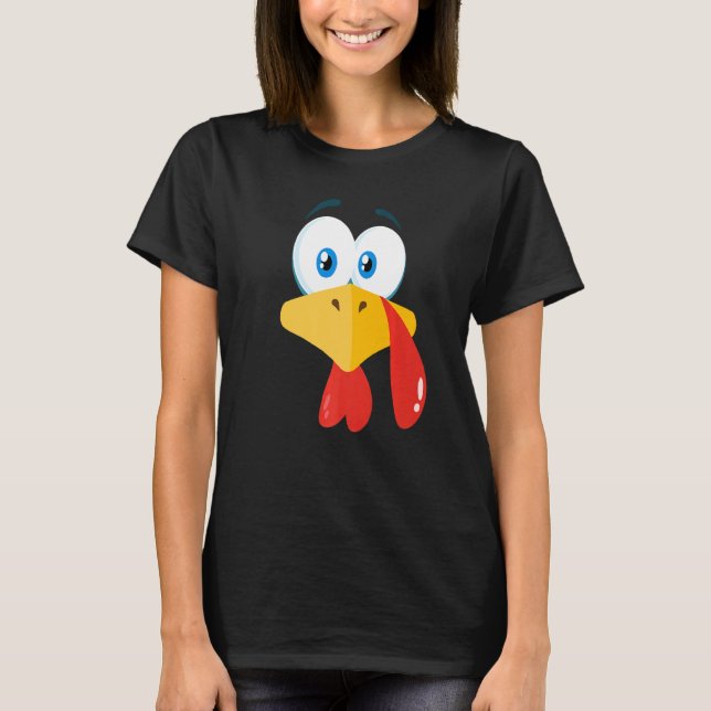 Camiseta TURKEY FACE  Kids Adult Halloween Thanksgiving (Anverso)
