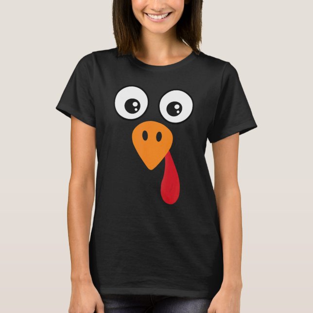 Camiseta Turkey Face  Kids Adult  Halloween Thanksgiving 6 (Anverso)