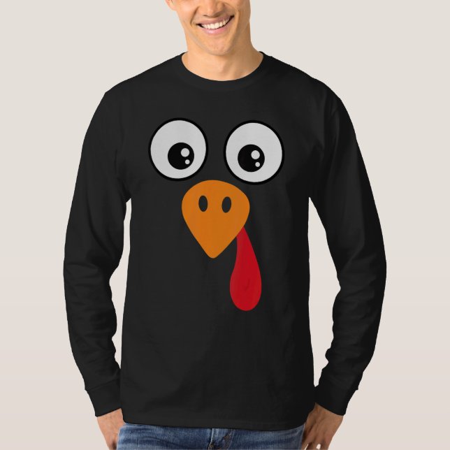 Camiseta Turkey Face  Kids Adult  Halloween Thanksgiving 6 (Anverso)
