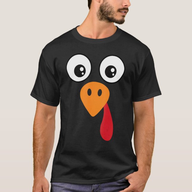 Camiseta Turkey Face  Kids Adult  Halloween Thanksgiving 6 (Anverso)