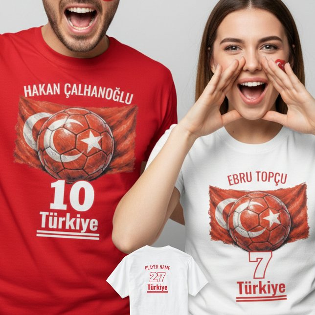 Camiseta Turkey Football National Flag Heritage Soccer Ball (Subido por el creador)