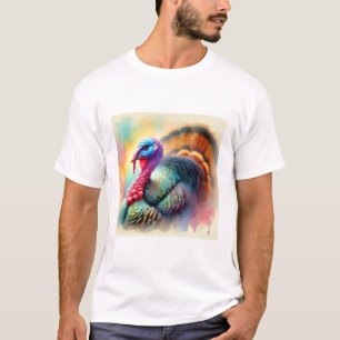 Camiseta Turkey in Vibrant Harmony 200724AREF110 - Watercol