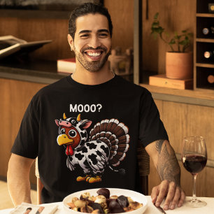 Camiseta Turkey Moo Funny Thanksgiving