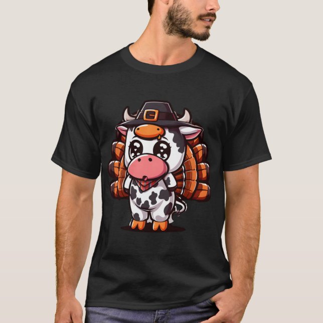 Camiseta Turkey Moo Funny Thanksgiving (Anverso)