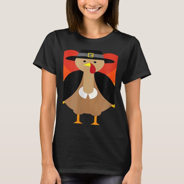 Camiseta Turkey Pilgrim Cute Thanksgiving Essential (Anverso)