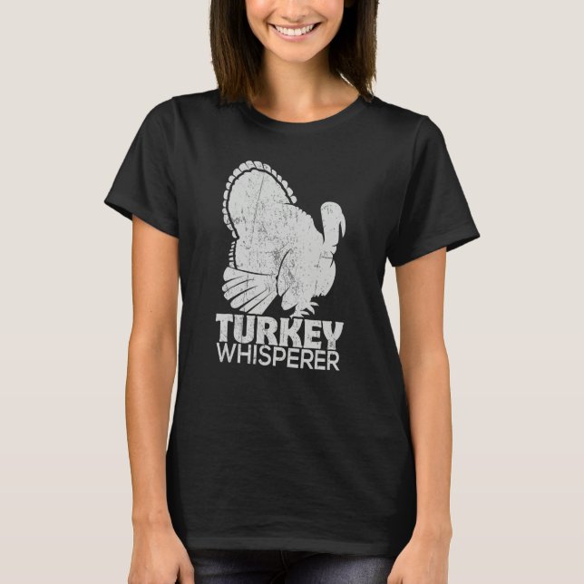 Camiseta Turkey Pilgrim Farmer Animal  Hunting Distressed (Anverso)