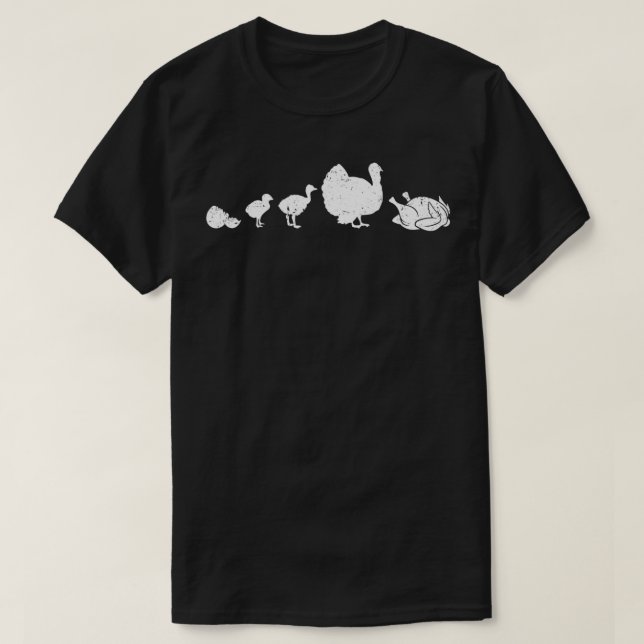 Camiseta Turkey Roasted Evolution Fun Humor Funny Thanksgiv (Diseño del anverso)