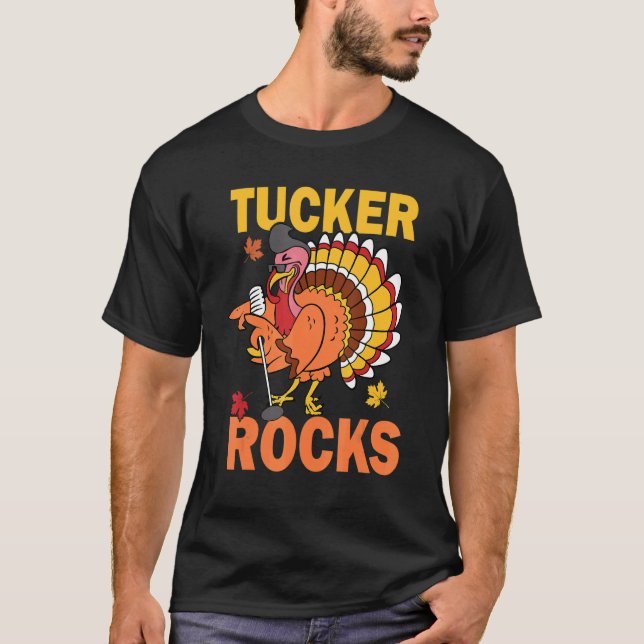 Camiseta Turkey Rocks Autumn Fall Y'all Thanksgiving Retro  (Anverso)