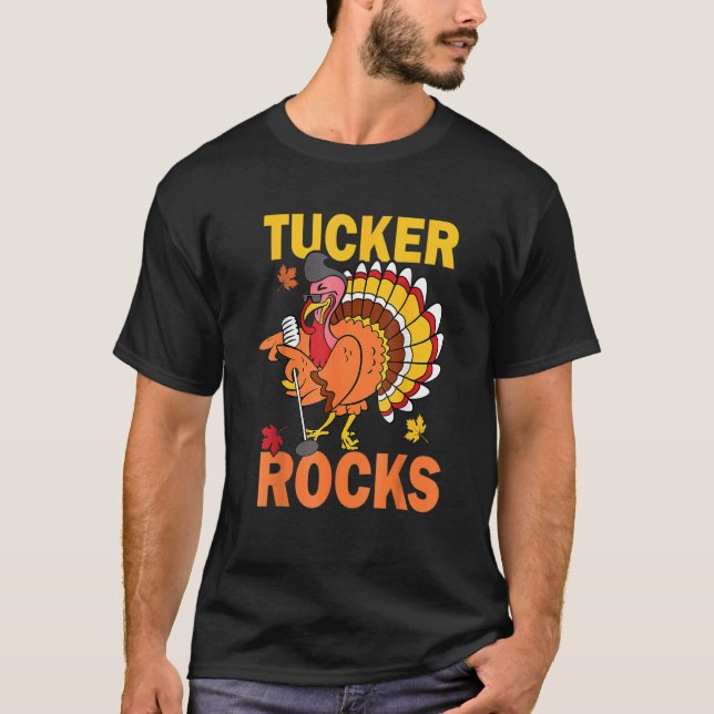 Camiseta Turkey Rocks Autumn Fall Y'all Thanksgiving Retro  (Anverso)