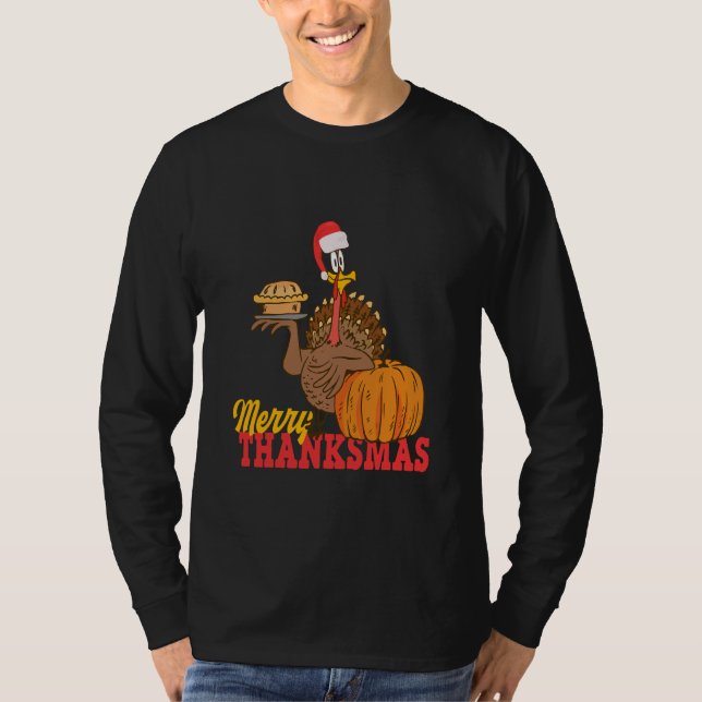 Camiseta Turkey Santa Merry Thanksmas Christmas (Anverso)