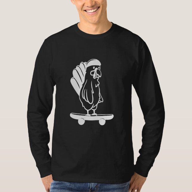 Camiseta Turkey Skater Line Thanksgiving Day Skateboard Aut (Anverso)