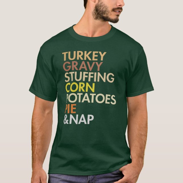 Camiseta turkey thanksgiving food gift (Anverso)