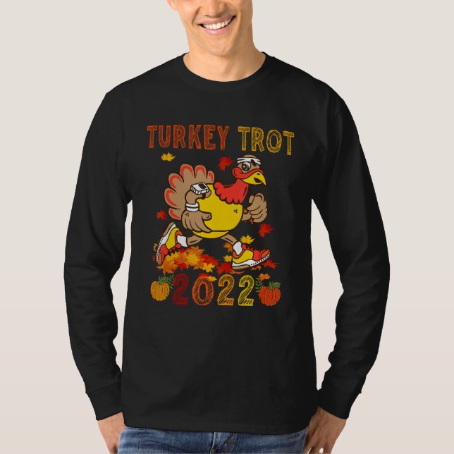 Camiseta Turkey Trot 2022 Thanksgiving  Turkey Running  Run (Anverso)