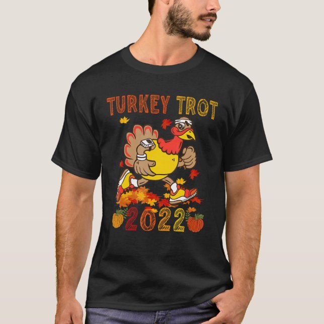 Camiseta Turkey Trot 2022 Thanksgiving  Turkey Running  Run (Anverso)