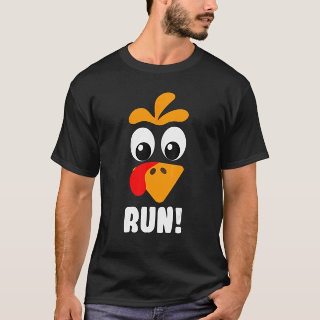 Camiseta Turkey Trot Adult Running Costume Face Run Thanksg (Anverso)