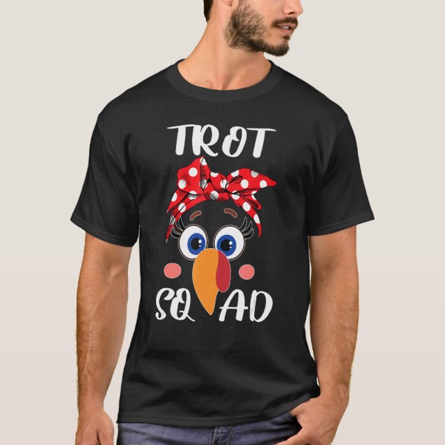 Camiseta Turkey Trot Squad  Thanksgiving Running Costume (Anverso)