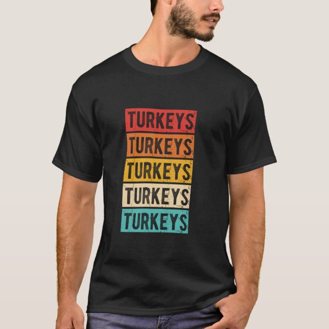 Camiseta TurKEYS Retro Turquía Vintage Restaurant Food Fan  (Anverso)