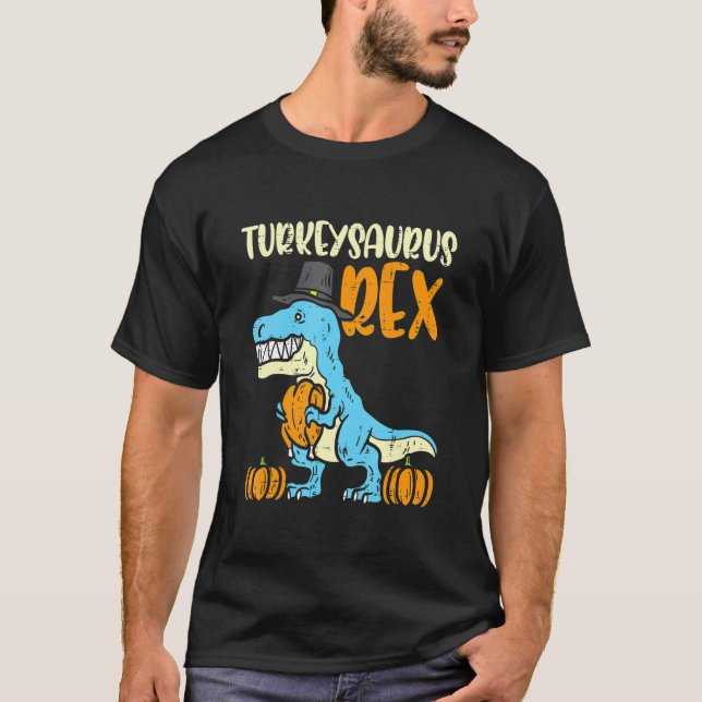 Camiseta Turkeysaurus Rex Dab Turkey Dino Toddler Boys than (Anverso)