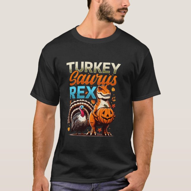 Camiseta Turkeysaurus Rex Dinosaurio de Acción de Gracias T (Anverso)
