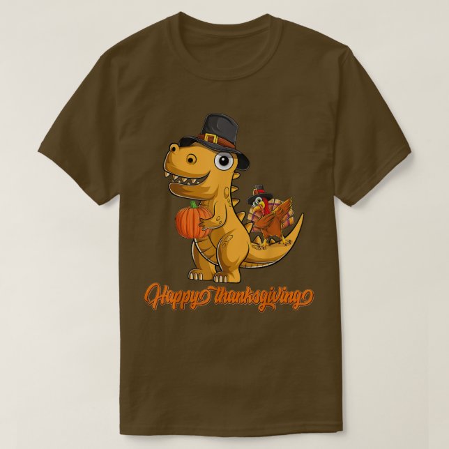 Camiseta Turkeysaurus Tre Turkey Dino Toddler Boy feliz que (Diseño del anverso)