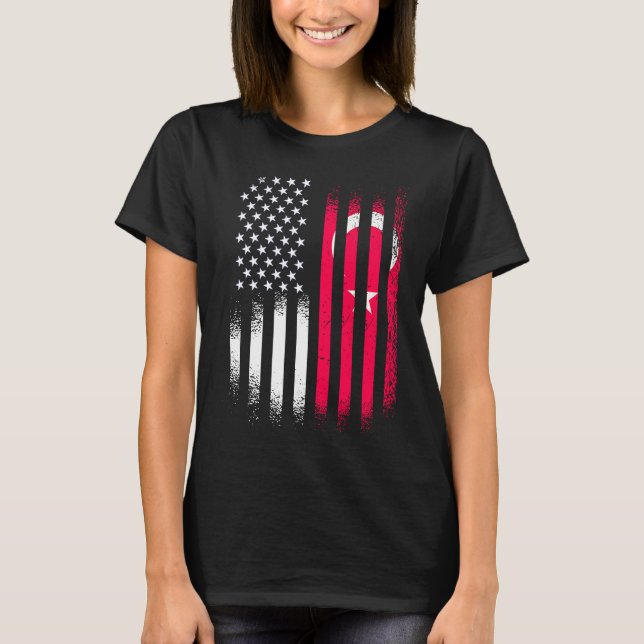 Camiseta Turkiye American Patriot Grown Country USA Flags S (Anverso)